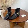Primer Encuentro: Botines Retro Cuadrados de Temporada Británicos para Mujer, Nueva Colección Otoño 2026, Botines Nude Adelgazantes con Cremallera Trasera y Hebilla