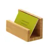 Suministro nuevo de fábrica caja de tarjetas de presentación de madera de bambú una variedad de especificaciones funcionales caja de almacenamiento se puede hacer LOGOTIPO