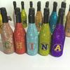 Novo Estilo Garrafa de Vinho Espumante Champagne de Bar com Decoração de Diamantes para Festas, Garrafa de Vidro de Vinho de Uva DIY Garrafa Vazia com Diamantes