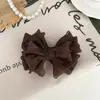 Pinza de plátano con lazo de lunares elegante estilo coreano para mujer, pinza de pelo esponjosa para coleta alta, pinza vertical versátil para la parte posterior de la cabeza, accesorio para el cabello