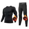 Ropa deportiva de felpa para hombre, para correr, entrenamiento, exterior, cálida, de secado rápido, fitness, azul, entrenamiento de fútbol, alta elasticidad, cubierta térmica