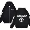 Chaqueta Tokio Hotel Suéter Bill Kaulitz Sudadera Banda de Rock Sudadera Y2k Cremallera Completa Top Moda
