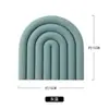 Mantel Individual Aislante de Silicona Arcoíris Morandi Posavasos para Café Engrosado Resistente al Calor Posavasos para Olla