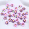 Bienestar manicura pequeña flor de durazno girasol serie diy resina accesorios horquilla funda para teléfono crema pegamento paquete de materiales