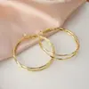 Pendientes Grandes Transfronterizos para Mujer, Lujo Ligero, Diseño de Alta Gama, Pendientes de Aro de Nicho, Aros Lisos, Aros Exagerados para Rostros Cuadrados y Redondos
