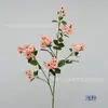 Flor artificial pequena rosa de 2 pontas haste única para decoração de sala de estar, sala de jantar, balcão de bar, adereços de fotografia, arranjo de cena, arranjo de flores de chão