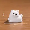 Paisaje en miniatura, caricatura creativa, figura de perrito blanco lindo, decoración DIY, adorno colgante, accesorio de escritorio o de coche, pieza decorativa pequeña