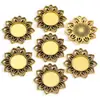 Diámetro Interior 18mm Cápsula del Tiempo Base Metálica Redonda Encaje Accesorios para Joyería DIY Aleación Colgante Decorativo C90
