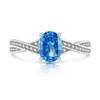 Anillo de Brazo Retorcido con Flor de Hielo de Piedra Preciosa de Colores Más Vendido en Tiktok para Mujeres con Diamante de Alto Carbono Brillante Incrustado Joyería para Transmisión en Vivo y Dropshipping