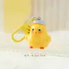 Pingente Chaveiro Frango Desenho Animado Fofo Acessório Divertido Personalizado Porta-Chaves Pingente de Decoração para Mochila Chaveiro