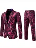 Traje nuevo para hombre europeo y americano transfronterizo con estampado tie-dye Traje Vestido Traje de actuación Traje casual para hombre Traje
