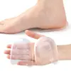 Palmilha para calcanhar com padrão de água, macia e anti-abrasão, palmilha para calcanhar absorvente de choque, GEL macio autoadesivo antiderrapante, sapato ajustável de meio número