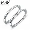 Plata de ley S999 bebé bebé pulsera de plata de ley cerradura de larga vida femenina redonda brillante panza enrollada Pulsera para niños bebés Hombres y mujeres