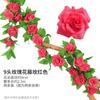 Simulação de rattan rosa direto da fábrica de vime rosa decorativa pendurada videiras flores de plástico interior atacado