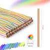 Lápiz arcoíris de núcleo de 7 colores de Amazon transfronterizo, lápices de colores degradados de núcleo multicolor para niños y estudiantes, bolígrafos de dibujo de madera