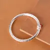 Joyería de Plata Estilo Minimalista Artístico Vintage, Plata 99% Pura, Pulsera con Patrón Martillado, Plata de Diseño Único