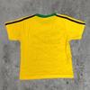 Moda Europea y Americana 2025 Jamaicana Estampada Ombligo Sexy Ajustada Chica Picante Camiseta Corta de Punto de Cuello Redondo para Mujer