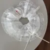 Deseo Puro Blanco Viento Suave Lazo de Encaje Anillo para el Cabello Intestino Grueso Sensación Avanzada Temperamento Cabeza de Bola Correa de Cuero Correa para el Cabello Adornos para el Cabello