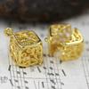 Acessórios de jóias DIY 24k brincos de ouro real pulseira colar acessórios grampo material requintado dados um feijão vermelho A708
