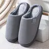 Chinelos de Algodão Femininos Inverno Antiderrapante Pelúcia Quente Chinelos de Confinamento Interno Casa Masculino Fofo Peludo Algodão Chinelos Inverno