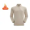 Camiseta Esportiva Personalizada de Lã para Outono e Inverno com Gola Alta, Manga Longa, Secagem Rápida, para Corrida ao Ar Livre e Fitness, Camada Base Leve e Quente