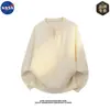 Suéter de Punto con Cuello en V Estilo Retro Old Money de Lujo Ligero Marca NASA para Hombre Otoño Casual Holgado Estilo Perezoso de Punto Moderno