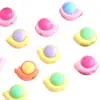 Contas de Caracol de Acrílico com Desenho Fofo de Macaron, Furo Reto, para Corrente de Celular DIY, Chaveiro, Corrente de Bolsa, Acessórios de Joia