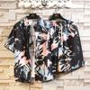 Traje de verano 2024 de talla grande, camisa floral holgada para hombre, top informal de dos piezas de manga corta a la moda
