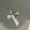 Collar Cruzado Estilo Chica Dulce y Fresca Picante para Mujer, Cadena para Clavícula de Personalidad de Moda Nicho con Diseño Único, Accesorio de Cadena para Suéter