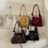 Bolsa de ombro tote transversal estilo coreano casual de grande capacidade para mulheres, novo design simples 2026 para ombro e mochila