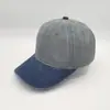 Nova boné de beisebol versátil e estiloso, de algodão puro, com blocos de cor, lavado, vintage, 100% algodão, com aba macia