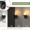 Luz nocturna retro enchufable GY276, con un diseño tipo vela con efectos de llama dinámicos, una lámpara de noche de alta gama con sensor de movimiento para el dormitorio