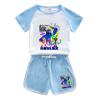 Traje casual de verano 2022 nuevo para niños y niñas, camiseta de manga corta y shorts, traje fino de dos piezas
