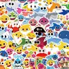 60 Piezas de Pegatinas de Dibujos Animados Graffiti de Babyshark Traje de Decoración Transfronterizo Maleta Funda de Teléfono Pegatinas para Coche Venta al por Mayor