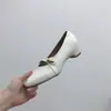 Versión de cuero suave~Zapatos Mary Jane de estilo retro francés para mujer, punta cuadrada nueva, zapatos de cuero slip-on extremadamente cómodos