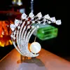 Broche Transfronterizo Nuevo de Alta Resistencia con Zirconia Colorida de Gran Quilate Super Brillante, Diseño de Bailarina, Broche de Moda de Lujo Ligero al por Mayor