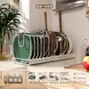 Prateleira de Armazenamento Extensível Ajustável para Cozinha Dentro do Armário Suporte para Panelas e Utensílios de Cozinha Suporte para Panelas Suporte para Pratos na Bancada Suporte para Tampas de Panelas