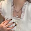 Collar de perlas grandes de temperamento exagerado de estilo europeo y americano para mujer, diseño de nicho de lujo ligero, cadena de clavícula de alta gama, cadena de cuello, cadena de suéter
