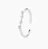 Anillo Doce Constelaciones Estilo Frío Moderno Estilo Japonés y Coreano Lujo Ligero Abierto Ajustable Anillo de Dedo de Diamante para Mujer Sencillo
