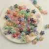 Cuentas Acrílicas Pequeñas Sueltas de Color Galvanizado con Diseño de Onda de Agua Tridimensional y Estrella para Cadena de Teléfono Móvil Hecha a Mano DIY, Accesorios de Joyería con Cuentas
