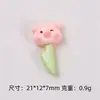 Mini Faca e Garfo de Porco Desenho Animado Criativo Artesanal DIY Acessórios Cola de Creme Resina Pequenas Peças Materiais Atacado