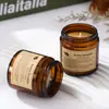 Vela de Aromaterapia Botella Pequeña Marrón Botella de Medicina Cera de Soja Sin Humo Viaje Iluminación de Emergencia Dormitorio Fábrica Venta al por Mayor Hecho a Mano