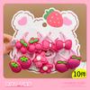 Headwear doce super bonito urso morango elástico acessórios de cabelo das meninas não machucam o cabelo alto elástico Anel cabelo das crianças atacado