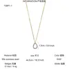 Nicho Minimalista Exquisito Moda Elegante Versátil Acero Inoxidable Chapado en Oro de 18K Diamante Colorido Redondo Colgante de Gota de Agua Collar para Mujeres