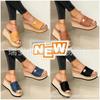 Chinelos de comércio exterior para mulheres 2020 Novos sapatos plataforma de cunha plus size moda Amazon desejo sandálias 43 mulheres