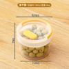 Caja de almacenamiento de refrigerios portátil, frasco de plástico transparente, subenvasado, frasco de almacenamiento de frutos secos y nueces, recipiente redondo sellado para verduras