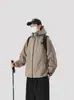 Jaqueta Workwear Americana Masculina Primavera e Outono Jaqueta Bomber Marca Tendência Masculina Retrô Bonito Top