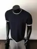 Camiseta Falsa de Duas Peças Manga Curta Transfronteiriça Masculina Verão 2026 Nova Gola Redonda Meia Manga Peso Pesado Solta Estilo Old Money Tendência