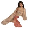 Lencería sexy Guofeng, serie clásica de faja para el vientre, pijama de gasa con perspectiva, pura atracción, uniforme retro sin despegar.