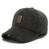 Sombrero gorro de otoño e invierno para hombre protección para las orejas sombrero de lana ganó la licitación a prueba de frío engrosado cálido para exteriores gorra de béisbol para mediana edad
